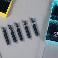 晨光直液式替换墨囊AICY7801黑/可擦墨蓝/纯蓝/晶蓝0.9ml 20支/盒