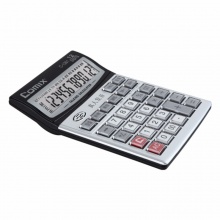 齐心计算器C-1261 超大耐用语音王  银色 5个/盒