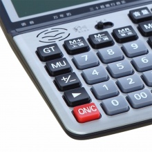 齐心计算器C-1263 尊贵耐用语音王 深灰色 5个/盒