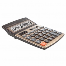 齐心计算器C-1514 土豪金语音 土豪金色 3个/盒