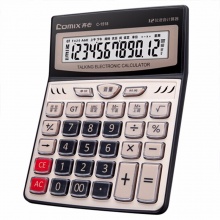 齐心计算器C-1518 土豪金语音 12位 金色 5个/盒