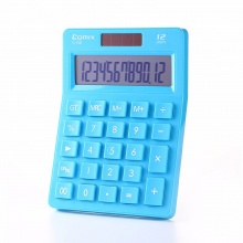 齐心计算器C-6S 小台 苹果系列时尚办公 红色 5个/盒
