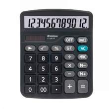 齐心计算器C-837 经典办公 黑色 5个/盒
