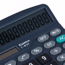 齐心计算器C-837 经典办公 黑色 5个/盒
