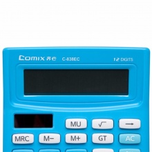 齐心计算器C-838EC 时尚 普通12位 蓝色 5个/盒
