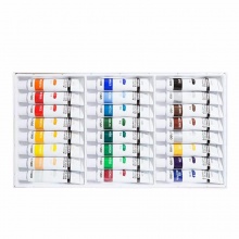得力丙烯颜料 73856-12色/73857-18色/73858-24色