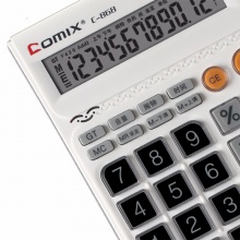 齐心计算器C-868  舒视语音王 白色 5个/盒
