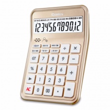 齐心计算器C-89 爱尚语音  土豪金色 10个/盒