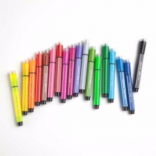 齐心带印章水彩笔OP1004-18 18色 1.5mm  盒装