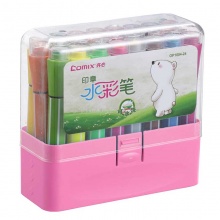 齐心带印章水彩笔OP1004-24 24色 1.5mm  盒装