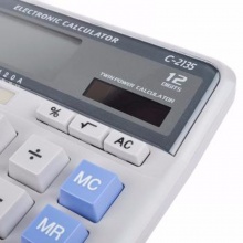 齐心计算器KA-2135 舒适按键 卡装 灰色 2个/盒
