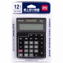 得力计算器1519A 桌面型 黑色 146ｘ103ｘ32mm 20个/盒