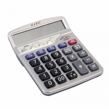 得力计算器1525 语音型 银色 142ｘ112ｘ45mm 20个/盒