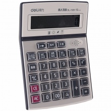 得力计算器1528 语音型 灰色 196ｘ146ｘ60mm 10个/盒