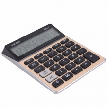 得力计算器1575A 桌面型 金色 176.5ｘ128ｘ29.5mm 20个/盒