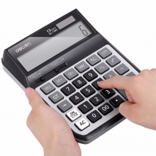 得力计算器1581 桌面型 蓝灰色 201.5ｘ160ｘ44.5mm 10个/盒