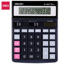得力计算器1602 桌面型 黑色 200×150×26mm 10个/盒