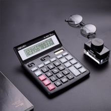 得力计算器1602 桌面型 黑色 200×150×26mm 10个/盒