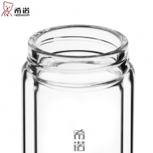 希诺 XN-6511 双层玻璃杯 310ml 杯盖枪灰色