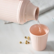 唯都 W-S27 水悦时光茶具（大） 橙色 材质：彩晶瓷+浮雕