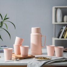 唯都 W-S27 水悦时光茶具（大） 橙色 材质：彩晶瓷+浮雕