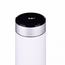 知更黑晶玻璃杯 225*66.5mm 480ml智能显示水温 白色/黑色