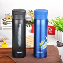 THERMOS/膳魔师不锈钢保温杯保冷杯 车载杯JMZ-600（600ML）黑色/蓝色