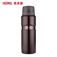膳魔师 SK4000 304不锈钢真空保温运动杯 棕色/亮蓝色 780mL