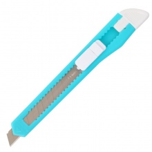 齐心小号塑胶壳炫彩美工刀B2825 9mm 颜色随机 48把/盒