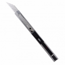 得力小号金属美工刀2034 9mm 24把/盒 不锈钢拉丝