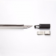 齐心小号金属美工刀 B2841 9mm银色 24把/盒