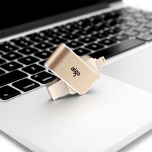 爱国者 优盘\U盘U360 64G 苹果手机双用 USB3.0  旋转 金色