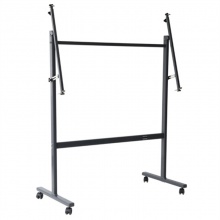 得力商务可伸缩白板架7880 120-240cm(浅灰)