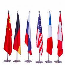 办公室内不锈钢普通落地旗杆2.4米