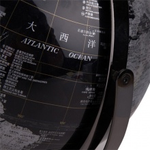 得力2162地球仪(蓝色/黑色)360°双轴旋转 直径25cm