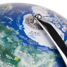 得力2165地球仪(蓝色)直径30cm 内置LED灯球 开灯前为地形图 开灯后为行政图，洋流图