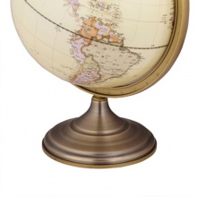 得力2179仿古地球仪(黄)直径32cm 金属底座 旋压工艺 坚固耐用