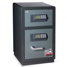 得力双门电子密码保险柜3626(黑)790*430*400mm（790mm含底座高度） 保险柜/保密柜/保险箱