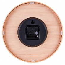得力方形木质挂钟8818挂钟-12寸30*4.5cm(木纹)(1只/彩盒)