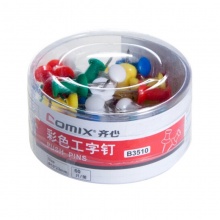 齐心彩色工字钉B3510 10*23mm 60枚/筒 筒装