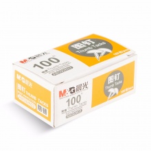 晨光办公用金属图钉纸盒装ABS92603 100枚/盒 10盒/包