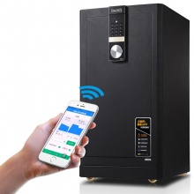 得力电子密码保险箱4089-APP(深灰)750×450×440mm钥匙+手柄或密码+手柄 保险柜/保密柜/保险箱