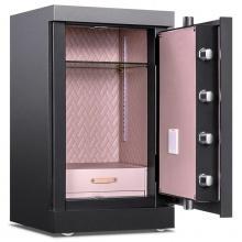 得力电子防盗保险箱4092(黑色)430*400*650mm钥匙+密码 钥匙+指纹 钥匙+密码+指纹 钥匙+备用锁钥匙（应急开启）