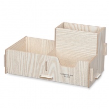 齐心木质笔筒B2230 木质DIY组合笔筒218*118*109mm 