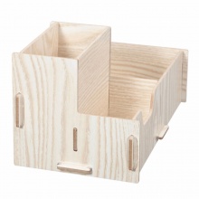 齐心木质笔筒B2230 木质DIY组合笔筒218*118*109mm 