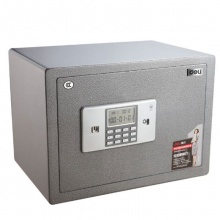得力电子保险箱3612-3C钥匙+密码(银灰)350*430*340mm(350mm含底座高度) 保险柜/保密柜/保险箱