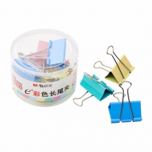 晨光Eplus彩色长尾夹ABS92738筒装 1# 50mm 12个/筒