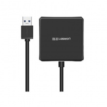 绿联4口USB3.0分线器 带OTG功能 30293  黑色0.5米
