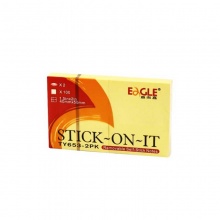 益而高报事贴TY653-2pk 40MM*50MM 1.5*2 黄色12本/包