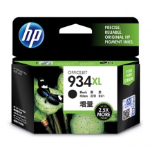 惠普原装墨盒HP934XL(C2P19AA) 高容量 黑色 适用于HP喷墨打印机6830/6230